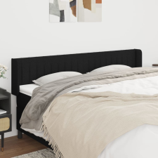 vidaXL fekete szövet fejtámla szárnyakkal 203x16x78/88 cm ágy és ágykellék