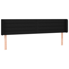 vidaXL fekete szövet fejtámla szárnyakkal 203x16x78/88 cm (3118932) ágy és ágykellék