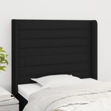 vidaXL fekete szövet fejtámla szárnyakkal 83x16x118/128 cm ágy és ágykellék