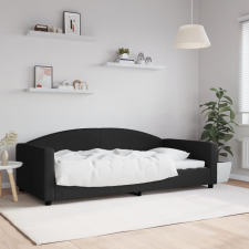 vidaXL fekete szövet kanapéágy 100 x 200 cm bútor