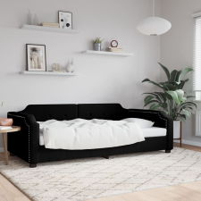 vidaXL fekete szövet kanapéágy 80 x 200 cm bútor
