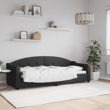 vidaXL fekete szövet kanapéágy 80 x 200 cm bútor