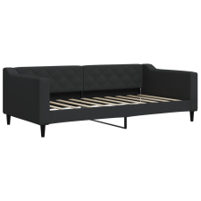 vidaXL fekete szövet kanapéágy 90 x 190 cm (354173) ágy és ágykellék