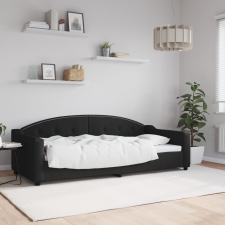 vidaXL fekete szövet kanapéágy 90 x 200 cm bútor