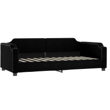 vidaXL fekete szövet kanapéágy 90 x 200 cm (354207) ágy és ágykellék