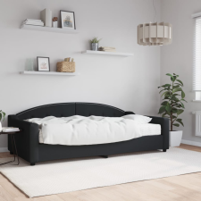 vidaXL fekete szövet kanapéágy matraccal 100 x 200 cm ágy és ágykellék