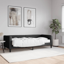 vidaXL fekete szövet kanapéágy matraccal 80 x 200 cm bútor