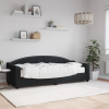 vidaXL fekete szövet kanapéágy matraccal 80 x 200 cm
