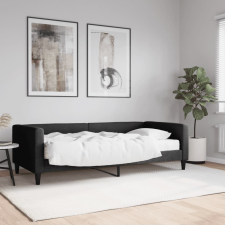vidaXL fekete szövet kanapéágy matraccal 90 x 190 cm ágy és ágykellék