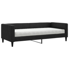 vidaXL fekete szövet kanapéágy matraccal 90 x 200 cm (3196562) ágy és ágykellék