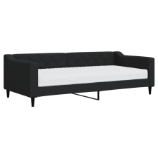 vidaXL fekete szövet kanapéágy matraccal 90 x 200 cm (3197410) ágy és ágykellék