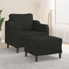 vidaXL fekete szövet kanapéfotel lábtartóval 60 cm bútor