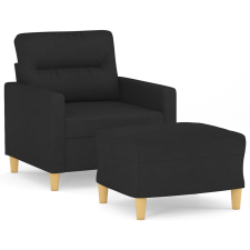 vidaXL fekete szövet kanapéfotel lábtartóval 60 cm (3201069) bútor