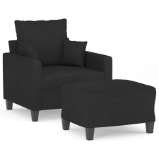 vidaXL fekete szövet kanapéfotel lábtartóval 60 cm (3201085) bútor