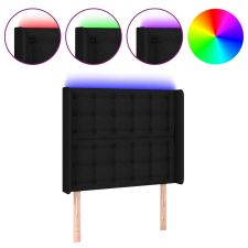 vidaXL fekete szövet LED-es fejtámla 103x16x118/128 cm (3124474) ágy és ágykellék