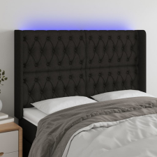 vidaXL fekete szövet LED-es fejtámla 147x16x118/128 cm ágy és ágykellék