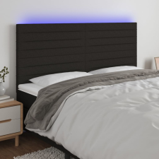vidaXL fekete szövet LED-es fejtámla 160x5x118/128 cm ágy és ágykellék