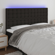 vidaXL fekete szövet LED-es fejtámla 160x5x118/128 cm ágy és ágykellék