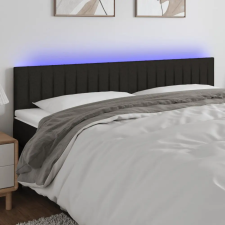 vidaXL fekete szövet LED-es fejtámla 160x5x78/88 cm ágy és ágykellék