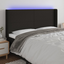 vidaXL fekete szövet LED-es fejtámla 163x16x118/128 cm ágy és ágykellék