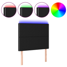 vidaXL fekete szövet LED-es fejtámla 80x5x118/128 cm (3122260) ágy és ágykellék