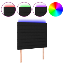vidaXL fekete szövet LED-es fejtámla 80x5x118/128 cm (3122540) ágy és ágykellék