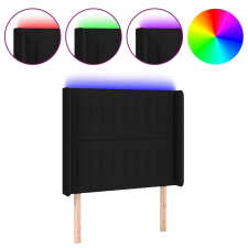 vidaXL fekete szövet LED-es fejtámla 93x16x118/128 cm (3124270) ágy és ágykellék