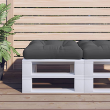 vidaXL fekete szövet raklappárna 58 x 58 x 10 cm lakástextília