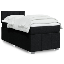 vidaXL fekete szövet rugós ágy matraccal 100 x 200 cm ágy és ágykellék