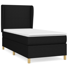 vidaXL fekete szövet rugós ágy matraccal 100 x 200 cm (3128343) ágy és ágykellék