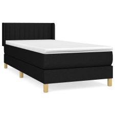 vidaXL fekete szövet rugós ágy matraccal 100 x 200 cm (3130411) ágy és ágykellék