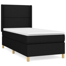 vidaXL fekete szövet rugós ágy matraccal 100 x 200 cm (3131891) ágy és ágykellék