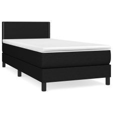 vidaXL fekete szövet rugós ágy matraccal 100 x 200 cm (3139955) ágy és ágykellék