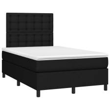 vidaXL fekete szövet rugós ágy matraccal 120 x 190 cm ágy és ágykellék