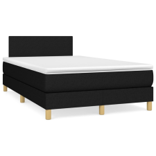 vidaXL fekete szövet rugós ágy matraccal 120 x 190 cm ágy és ágykellék