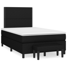 vidaXL fekete szövet rugós ágy matraccal 120 x 190 cm ágy és ágykellék