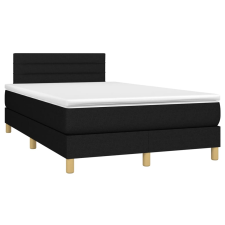 vidaXL fekete szövet rugós ágy matraccal 120 x 190 cm ágy és ágykellék