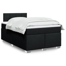 vidaXL fekete szövet rugós ágy matraccal 120 x 190 cm ágy és ágykellék