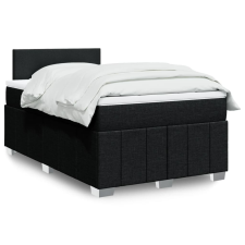 vidaXL fekete szövet rugós ágy matraccal 120 x 190 cm ágy és ágykellék