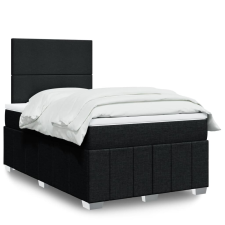 vidaXL fekete szövet rugós ágy matraccal 120 x 190 cm ágy és ágykellék