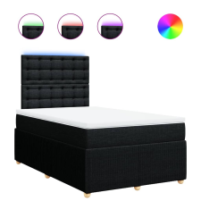 vidaXL fekete szövet rugós ágy matraccal 120 x 190 cm (3294311) ágy és ágykellék