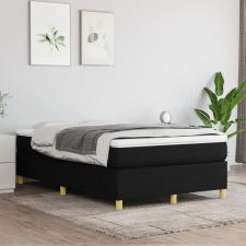 vidaXL fekete szövet rugós ágy matraccal 120 x 200 cm ágy és ágykellék