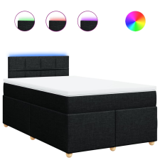 vidaXL fekete szövet rugós ágy matraccal 120 x 200 cm (3288949) ágy és ágykellék