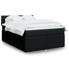 vidaXL fekete szövet rugós ágy matraccal 140 x 190 cm ágy és ágykellék