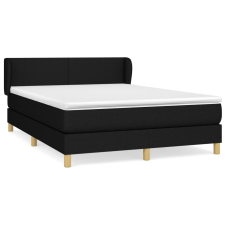 vidaXL fekete szövet rugós ágy matraccal 140 x 190 cm (3126639) ágy és ágykellék