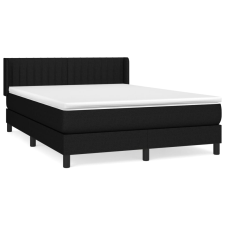 vidaXL fekete szövet rugós ágy matraccal 140 x 190 cm (3129867) ágy és ágykellék