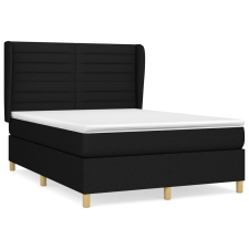 vidaXL fekete szövet rugós ágy matraccal 140 x 200 cm (3128607) ágy és ágykellék