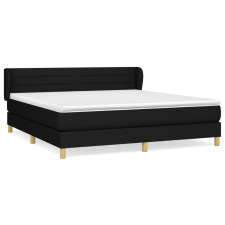 vidaXL fekete szövet rugós ágy matraccal 160x200 cm (3126895) ágy és ágykellék