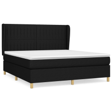 vidaXL fekete szövet rugós ágy matraccal 160x200 cm (3128695) ágy és ágykellék