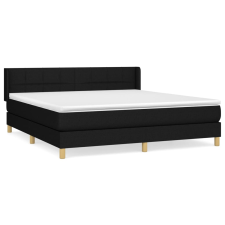 vidaXL fekete szövet rugós ágy matraccal 160x200 cm (3130283) ágy és ágykellék